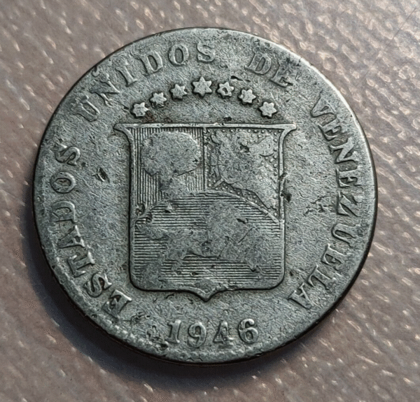 VENEZUELA 12 1/2 CENTIMOS 1946