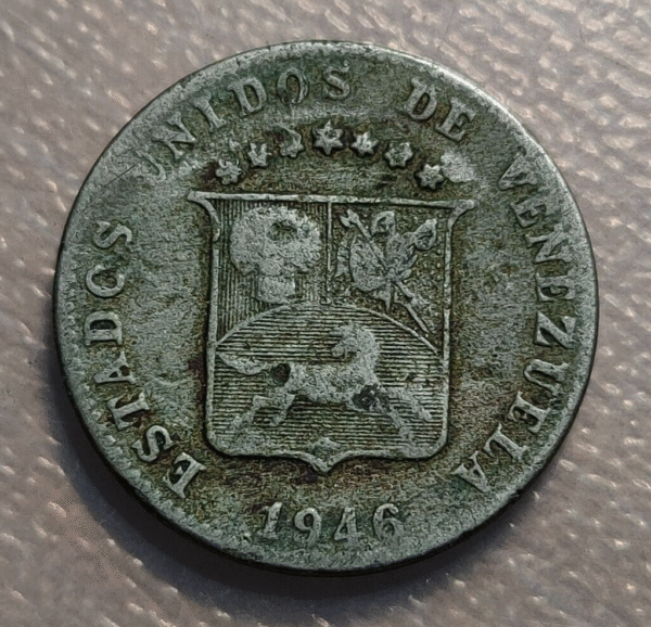 VENEZUELA 12 1/2 CENTIMOS 1946