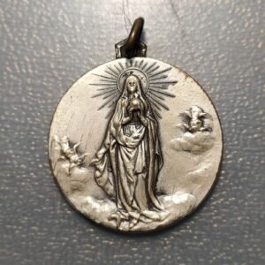 MEDALLA RELIGIOSA VIRGEN ENTRE ANGELES / OBRAS MISIONALES PONTIFICIAS - ROMA