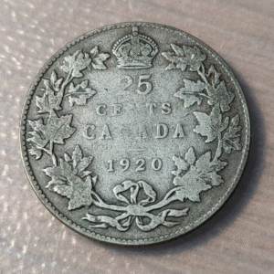CANADA GEORGE V 25 CENTS 1920