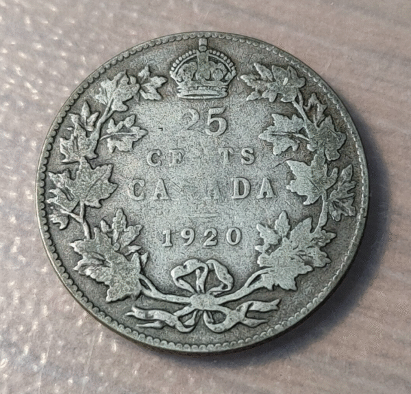CANADA GEORGE V 25 CENTS 1920
