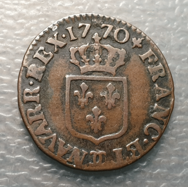 FRANCIA FRANCE LOUIS XV LIARD 1770 BESANÇON MBC- - Imagen 2