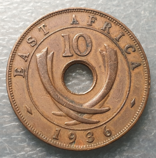 EAST AFRICA EDWARD VIII 10 CENTS 1936 MBC