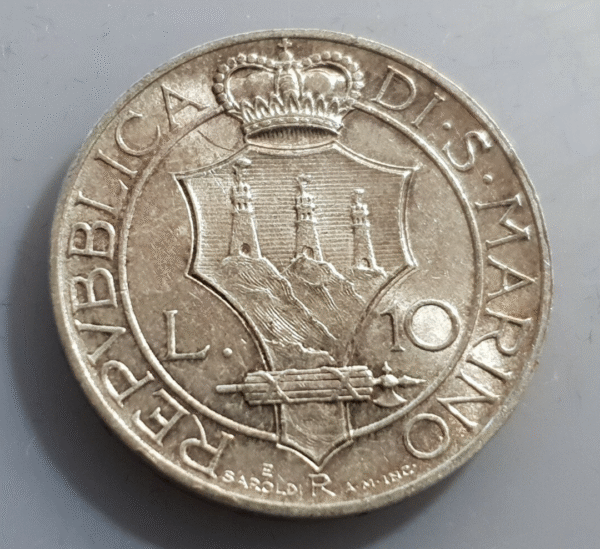 SAN MARINO 10 LIRE 1937 SC- - Imagen 2