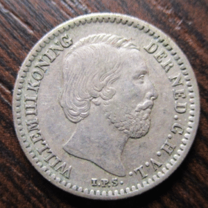 PAISES BAJOS - HOLANDA - NETHERLANDS 10 CENTS 1881 MBC+