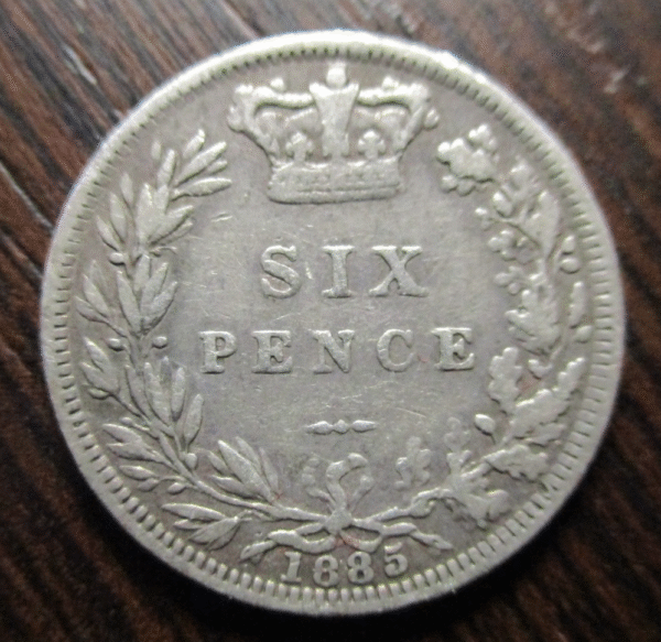 GRAN BRETAÑA GREAT BRITAIN INGLATERRA UK VICTORIA 6 PENCE 1885 - Imagen 2