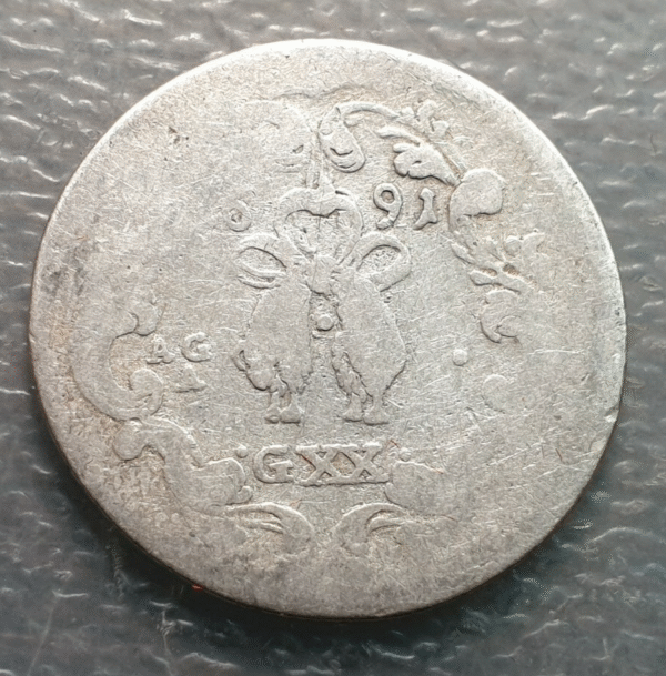 IMPERIO ESPAÑOL NAPOLES CARLOS II 1 TARI 1691 BC