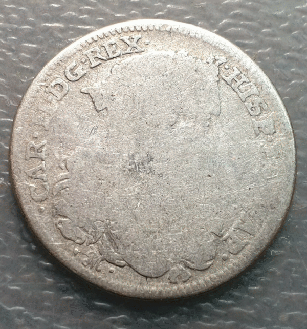 IMPERIO ESPAÑOL NAPOLES CARLOS II 1 TARI 1691 BC - Imagen 2