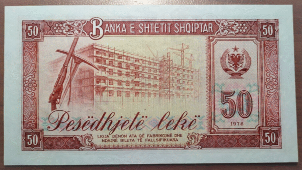 ALBANIA 50 LEKE 1976 P 45 SC-/SC - Imagen 2
