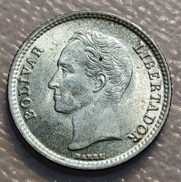 VENEZUELA 25 CENTIMOS 1954 SC UNC