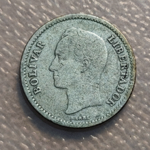 VENEZUELA 25 CENTIMOS 1935 BC+