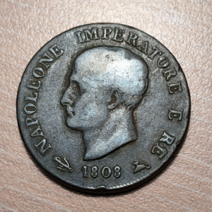 ITALIA REINO DE NAPOLEON BONAPARTE R2 1 SOLDO 1808 V VENEZIA VENECIA