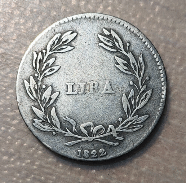 ITALIA TOSCANA FERDINANDO III ASBURGO LORENA 1 LIRA 1822 MBC- - Imagen 2