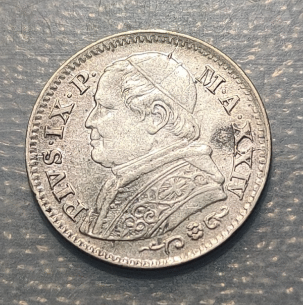 ESTADOS PAPALES VATICANO PIO IX 10 SOLDI 1869 MBC