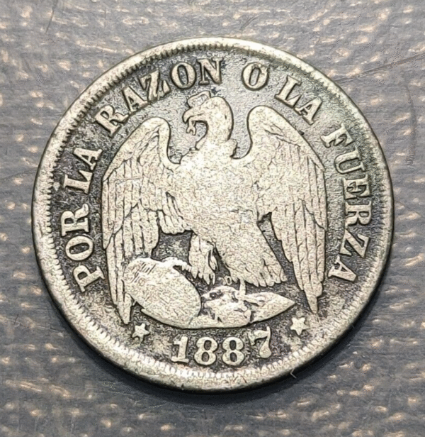 CHILE 1 DECIMO 1887
