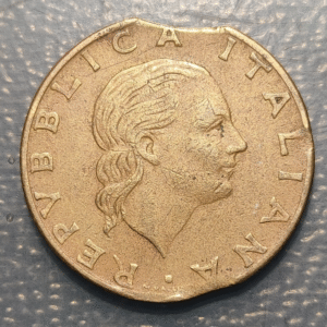 ERROR ACUNACION ITALIA 200 LIRE 200 LIRAS 1978 SEGMENTADA ERROR ACUÑACION