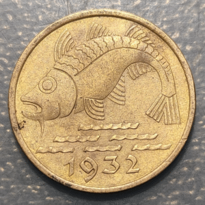 POLONIA POLAND DANZIG 10 PFENNIG 1932 MBC/MBC+