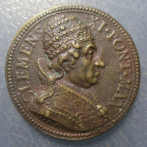 MEDALLA RELIGIOSA UNIFACE PAPA CLEMENTE XI "248" EN REVERSO 33mm PROBABLE PRUEBA