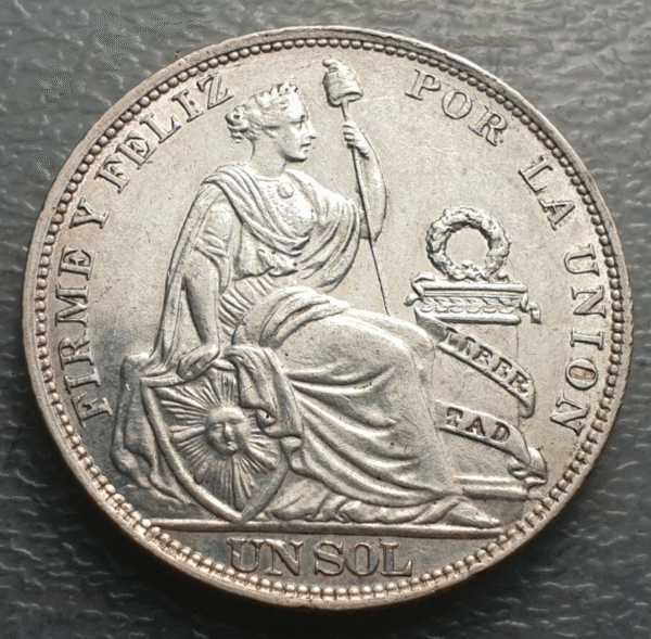PERU LIMA 1 SOL 1915 FG EBC - Imagen 2
