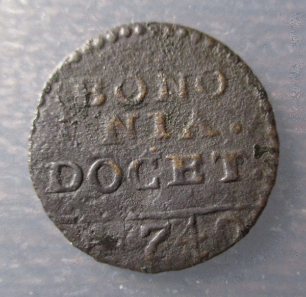 ESTADOS PAPALES PONTIFICIO VATICANO BOLONIA BENEDICTO XIV QUATTRINO 1740 - Imagen 2