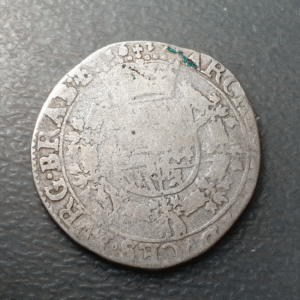 IMPERIO ESPAÑOL PAISES BAJOS BRUSELAS ALBERTO & ISABEL 1/2 PATAGON 1617 13,58 g