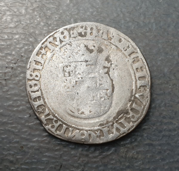 IMPERIO ESPAÑOL PAISES BAJOS MAASTRICHT CARLOS V (I ESPAÑA) 1/2 ZILVEREN REAAL - Imagen 2
