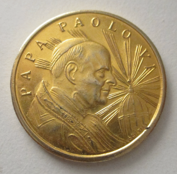 MEDALLA RELIGIOSA - FICHA PAPA PABLO VI