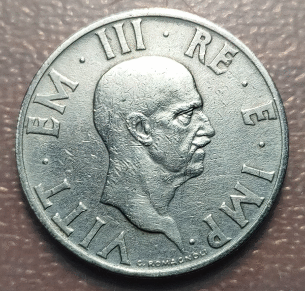 ITALIA REINO VITTORIO EMANUELE III 2 LIRE 2 LIRAS 1936 MBC FECHA RARA - Imagen 2