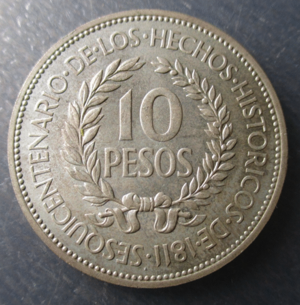 URUGUAY 10 PESOS 1961 UNC - Imagen 2