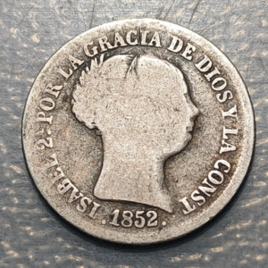 ESPAÑA MADRID ISABEL II 2 REALES 1852