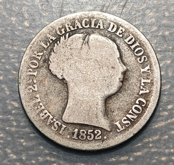 ESPAÑA MADRID ISABEL II 2 REALES 1852