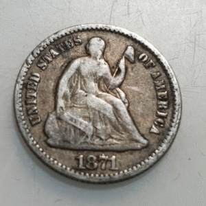 ESTADOS UNIDOS USA SEATED LIBERTY HALF DIME - 1/2 DIME 1871 MBC-/MBC