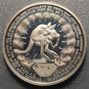 AUSTRALIA 5 DOLLARS 5 DOLARES 2000 OLYMPICS OLIMPIADAS SIDNEY CANGAROO CANGURO