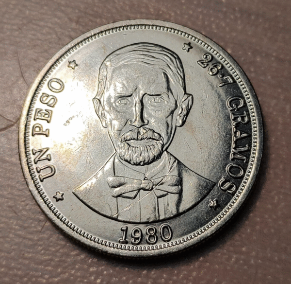 REPUBLICA DOMINICANA 1 PESO 1980 KM 52 SC-