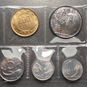 ITALIA SERIE ANUAL MONEDAS 1987 SC UNC