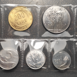 ITALIA SERIE ANUAL MONEDAS 1988 SC UNC
