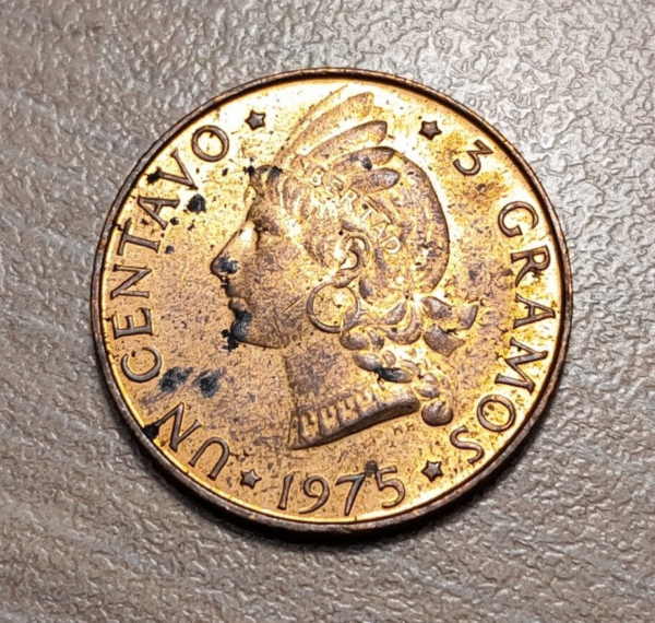 REPUBLICA DOMINICANA 1 CENTAVO 1975 SC- BRILLO ORIGINAL