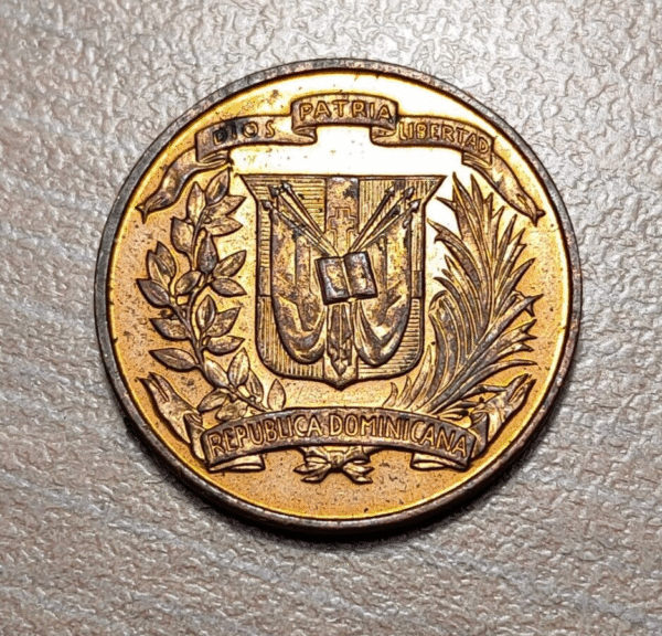 REPUBLICA DOMINICANA 1 CENTAVO 1975 SC- BRILLO ORIGINAL - Imagen 2