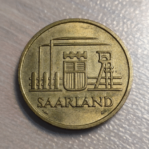 ALEMANIA GERMANY SARRE SAARLAND 50 FRANCOS 50 FRANKEN 1954 EBC