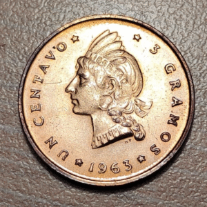 REPUBLICA DOMINICANA 1 CENTAVO 1963 KM 25 SC- BRILLO ORIGINAL