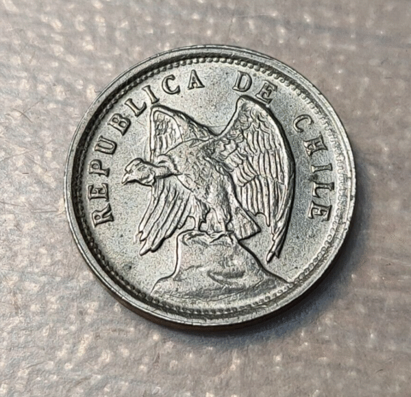 CHILE SANTIAGO 5 CENTAVOS 1928 KM 165 SC UNC