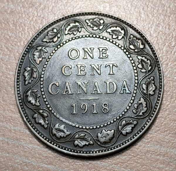 CANADA GEORGE V 1 CENT 1918 MBC - Imagen 2
