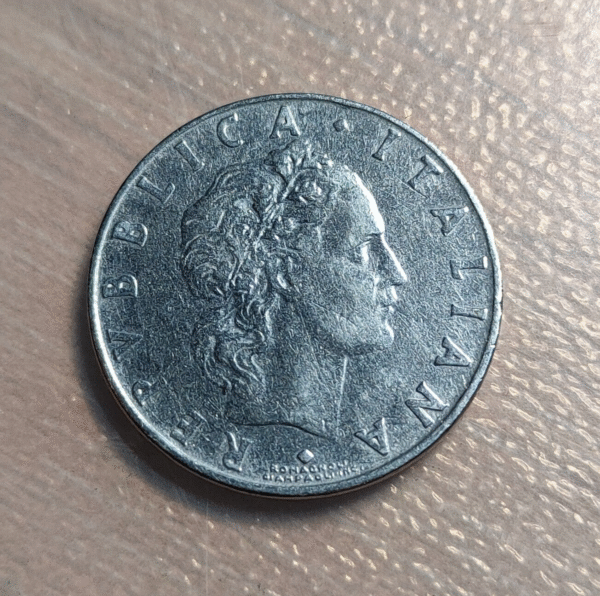 ITALIA REPUBLICA 50 LIRE 50 LIRAS 1958 MBC- FECHA MAS ESCASA - Imagen 2