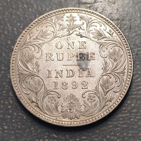INDIA BRITISH INDIA BRITANICA VICTORIA 1 RUPEE 1 RUPIA 1892 EBC - Imagen 2
