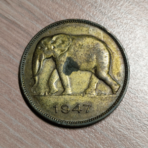 CONGO BELGA BELGIAN CONGO 5 FRANCOS 5 FRANCS 1947 MBC