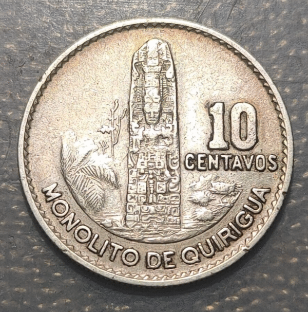 GUATEMALA 10 CENTAVOS 1961 MBC - Imagen 2