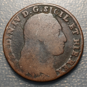 IMPERIO ESPAÑOL ITALIA NAPOLES FERDINANDO IV (INFANTE ESPAÑA) 8 TORNESI 1797 RC