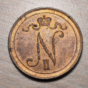 FINLANDIA FINLAND OCUPACION RUSIA 10 PENNIA 1916 SC UNC BRILLO ORIGINAL BRIGHT