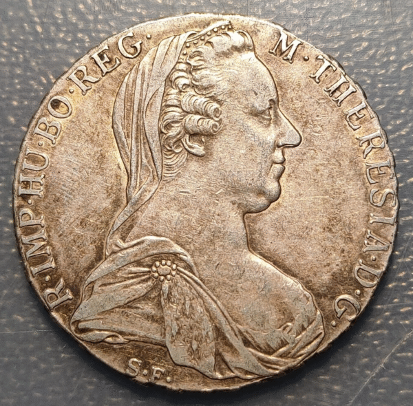 AUSTRIA ITALIA MARIA THERESA THALER 1780 ACUNADO EN ROMA 1936-1939 - Imagen 2