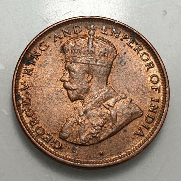CEYLAN CEYLON SRI LANKA GEORGE V 1 CENT 1925 EBC+ BRILLO ORIGINAL - Imagen 2